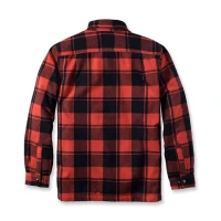 Camicia carhartt in flanella foderata in sherpa rosso ocra
