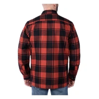 Camicia carhartt in flanella foderata in sherpa rosso ocra