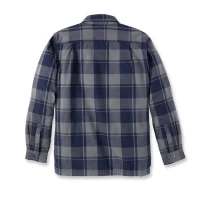 Camicia carhartt in flanella foderata in sherpa, colore navy